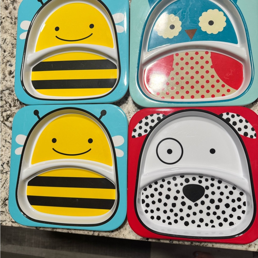 Skip Hop Colorful Animal Plates Set